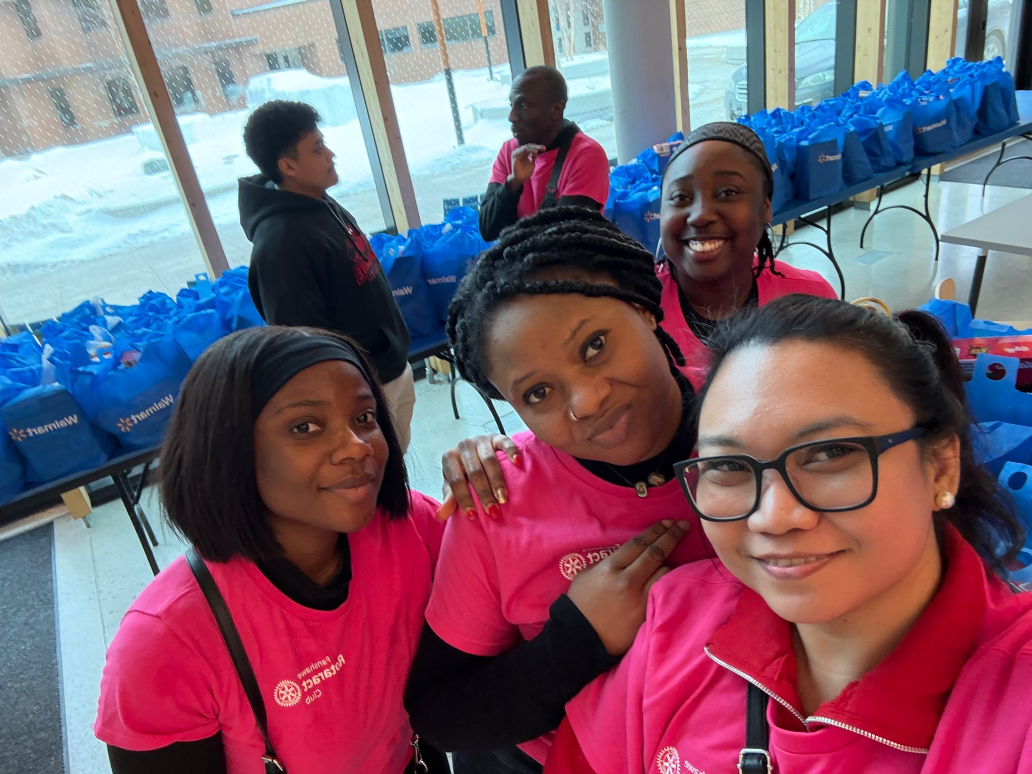 Fanshawe Rotaract volunteers engaging with community members